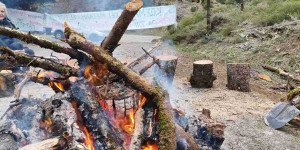 Αστυνομικές δυνάμεις στο μπλόκο του Κοσμά