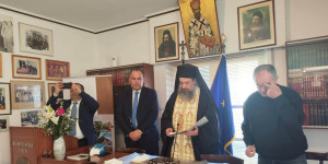 Στις εκδηλώσεις κοπής της πρωτοχρονιάτικης πίτας γορτυνιακών συλλόγων ο Ευστάθιος Κούλης