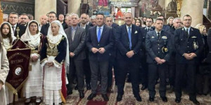 Ο Χρήστος Λαμπρόπουλος στους εορτασμούς του Αγίου Τρύφωνα στη Βυτίνα