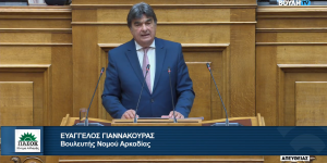 Παρέμβαση Β. Γιαννακούρα στη Βουλή με αιχμή τα σοβαρά προβλήματα του Παναρκαδικού Νοσοκομείου