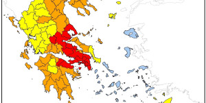 Χάρτης πρόβλεψης κινδύνου πυρκαγιών: Στην κατηγορία κινδύνου "4" αύριο η Αρκαδία